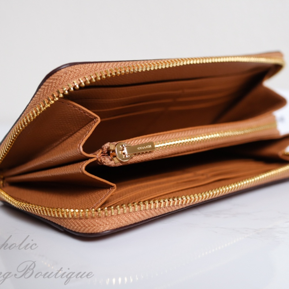 NWT Coach Leather Accordion Zip Wallet/Wristlet - Picture 6 of 8